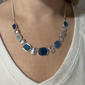 Beautiful silver and blue necklace